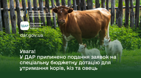 Ви зараз переглядаєте До уваги виробників сільгосппродукції! У ДАР припинено прийом заявок на утримання корів, кіз та овець