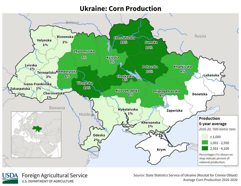 Виробництво кукурудзи в Україні