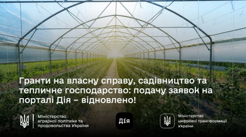 Ви зараз переглядаєте Увага! На порталі Дія відновлено можливість отримати гранти на власну справу, садівництво та тепличне господарство