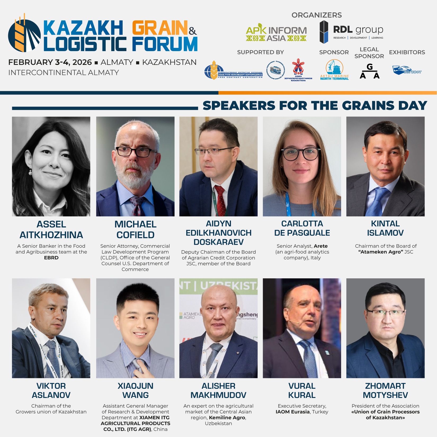 Ви зараз переглядаєте У центрі уваги KAZAKH GRAIN & LOGISTIC FORUM виявляться питання інвестицій, ринку зерна та продуктів переробки
