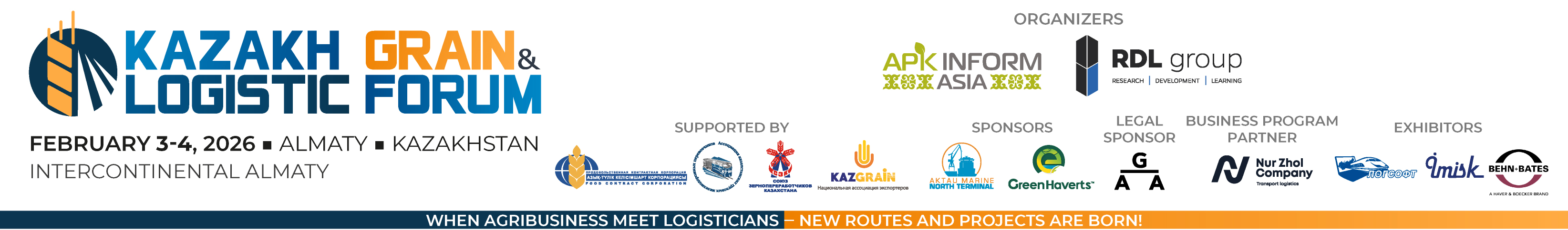 KAZAKH GRAIN & LOGISTIC FORUM зібрав близько 200 учасників агроринку та логістики з 24 країн0