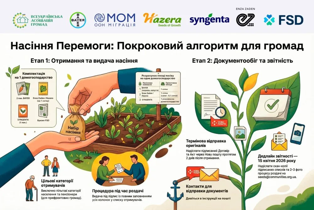 Ви зараз переглядаєте Всеукраїнська асоціація громад розпочала роздачу насіння овочів постраждалим громадам