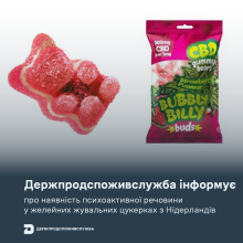 Ви зараз переглядаєте Держпродспоживслужба попередила про виявлення Δ9-ТГК у желейних жувальних цукерках з Нідерландів