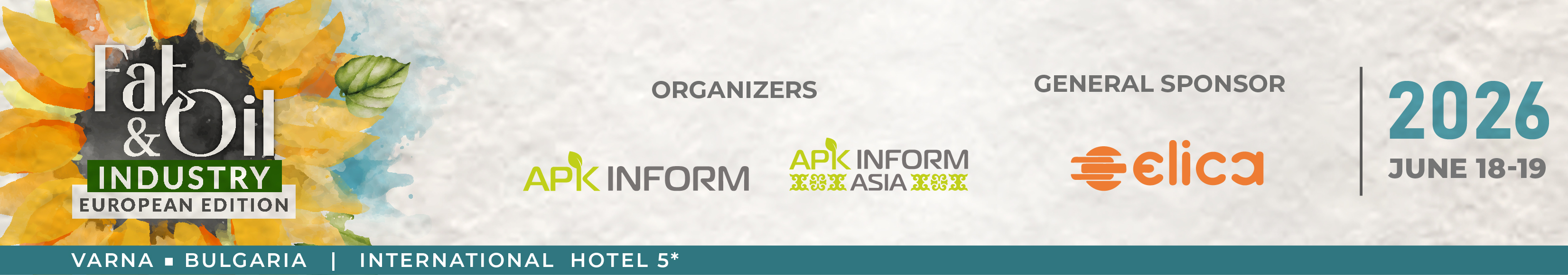 Попередня програма ХХV Міжнародної конференції «Fat & Oil Industry European Edition 2026» вже відома!0