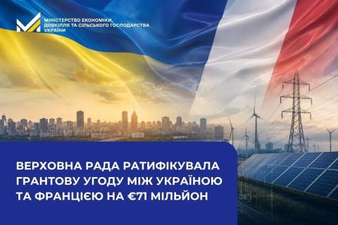 Ви зараз переглядаєте Верховна Рада ратифікувала Грантову угоду між Україною та Францією на €71 млн