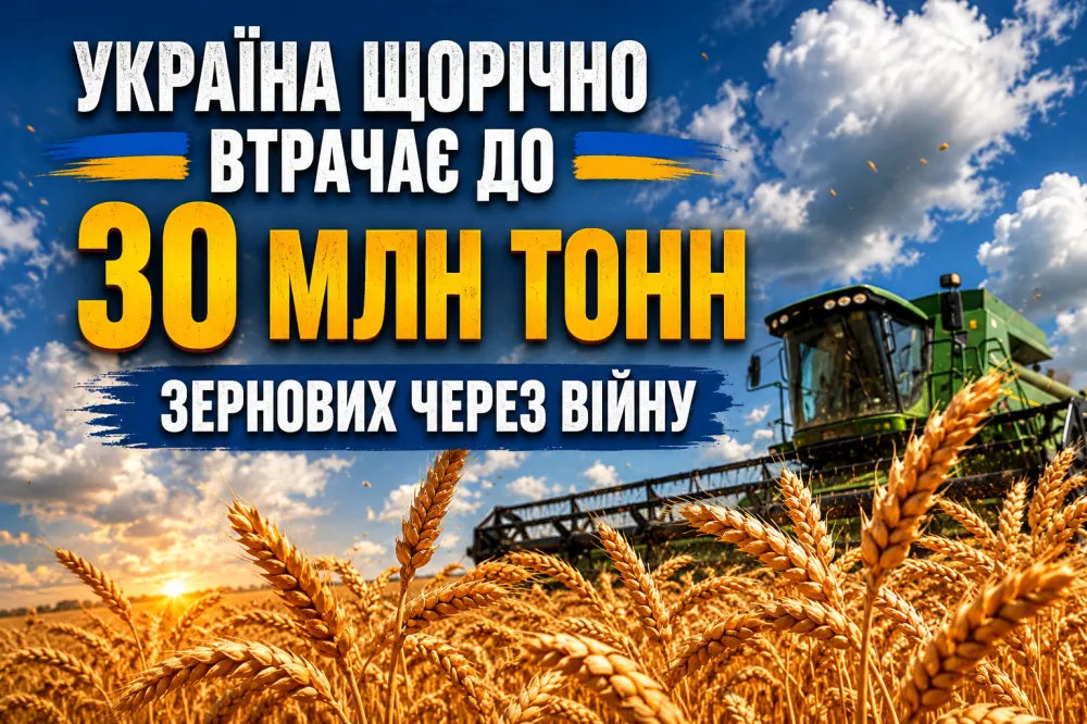 Ви зараз переглядаєте Україна щорічно втрачає до 30 млн тонн зернових через війну