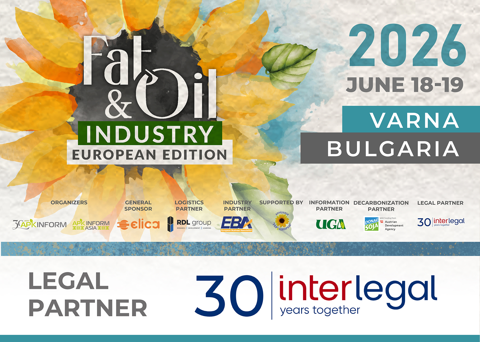 Ви зараз переглядаєте Компанія Interlegal – юридичний партнер Fat & Oil Industry 2026 European Edition