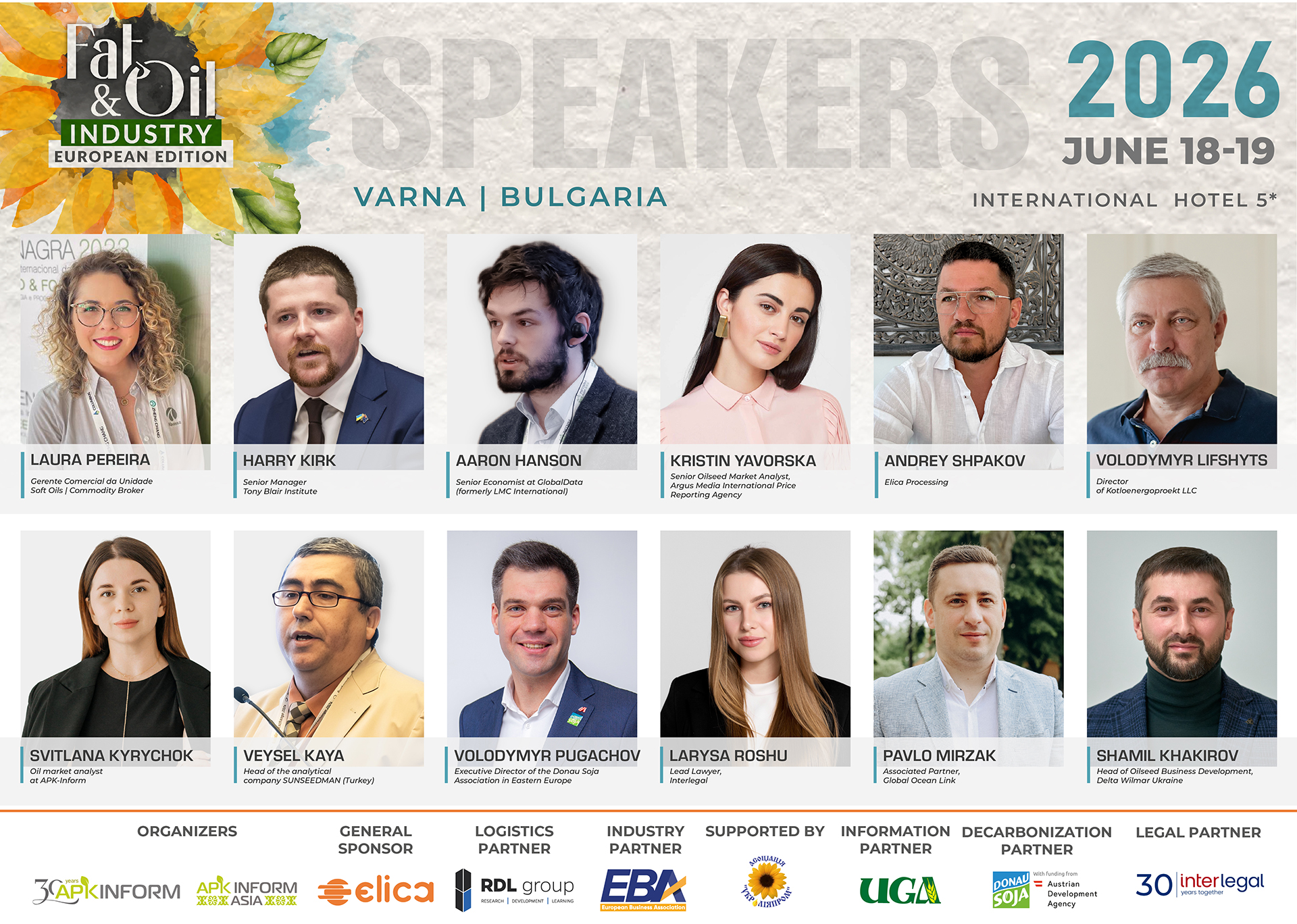 Ви зараз переглядаєте Програма Fat & Oil Industry 2026 European Edition: головні теми ринку та інсайди від світових спікерів