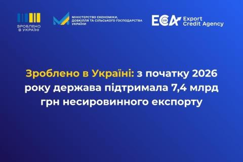 Ви зараз переглядаєте З початку 2026 року ЕКА підтримало експортні контракти українських виробників на 7,4 млрд грн